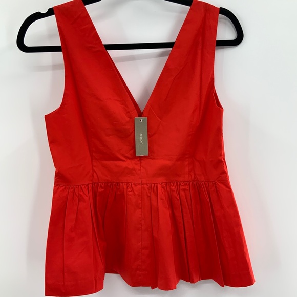 J Crew Sleeveless Peplum Top in Cotton Poplin Size 2 - Picture 5 of 5